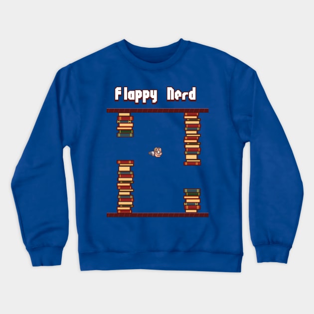 Flappy Nerd Mashup Crewneck Sweatshirt by Clown